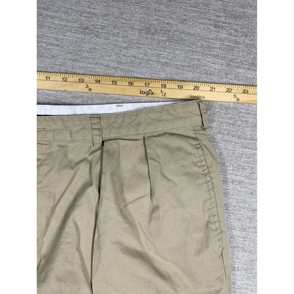 Polo Ralph Lauren Polo Golf Chino Pants Mens 42X32 Khaki Tan Pleated Cotton